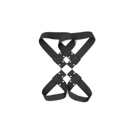 Set costrittivo long arms restraint black cavigliere manette bondage sexy nero fetish sexy