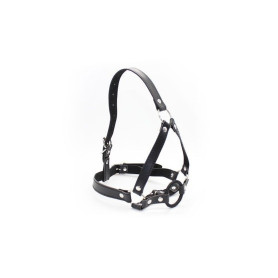 Head harness with ring head harness ring gag ball bite bondage fetish black