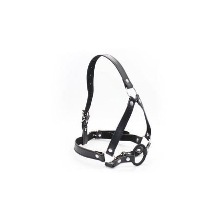 Head harness with ring head harness ring gag ball bite bondage fetish black