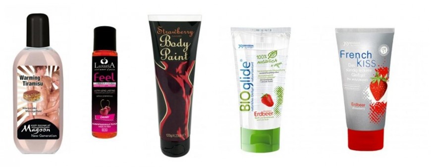 Flavored lubricants Strawberry cherry so much taste for so much pleasure